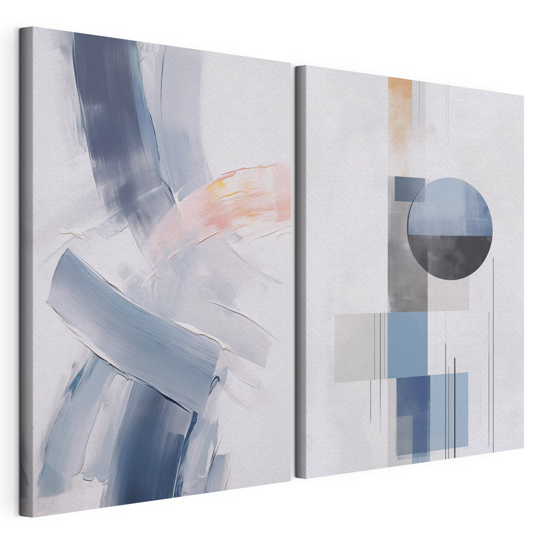Two paintings of different colors Two paintings of different colors