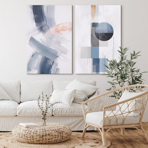 Two paintings of different colors Two paintings of different colors