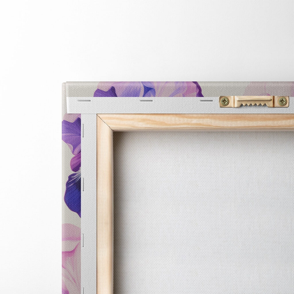Painting of flowers on a white surface Painting of flowers on a white surface