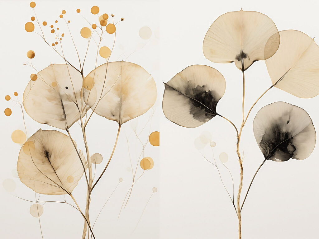 Delicate leaves in soft tones Delicate leaves in soft tones