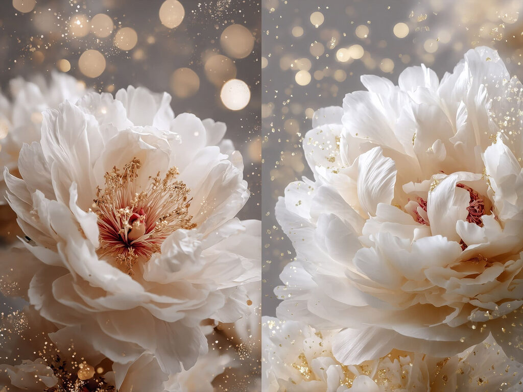 Delicate blossoms in soft hues