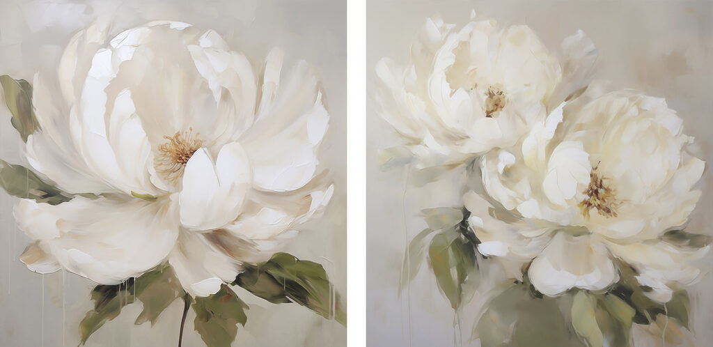 Painting of a white flower