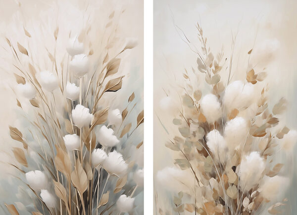 Painting of flowers and leaves Painting of flowers and leaves
