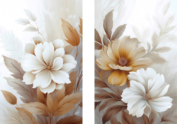 Soft floral elegance in muted tones