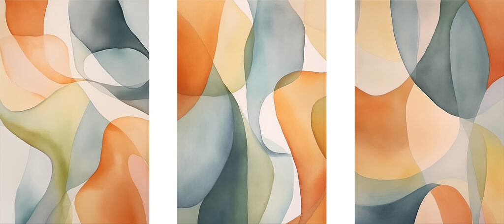 Flowing colors in gentle harmony Flowing colors in gentle harmony