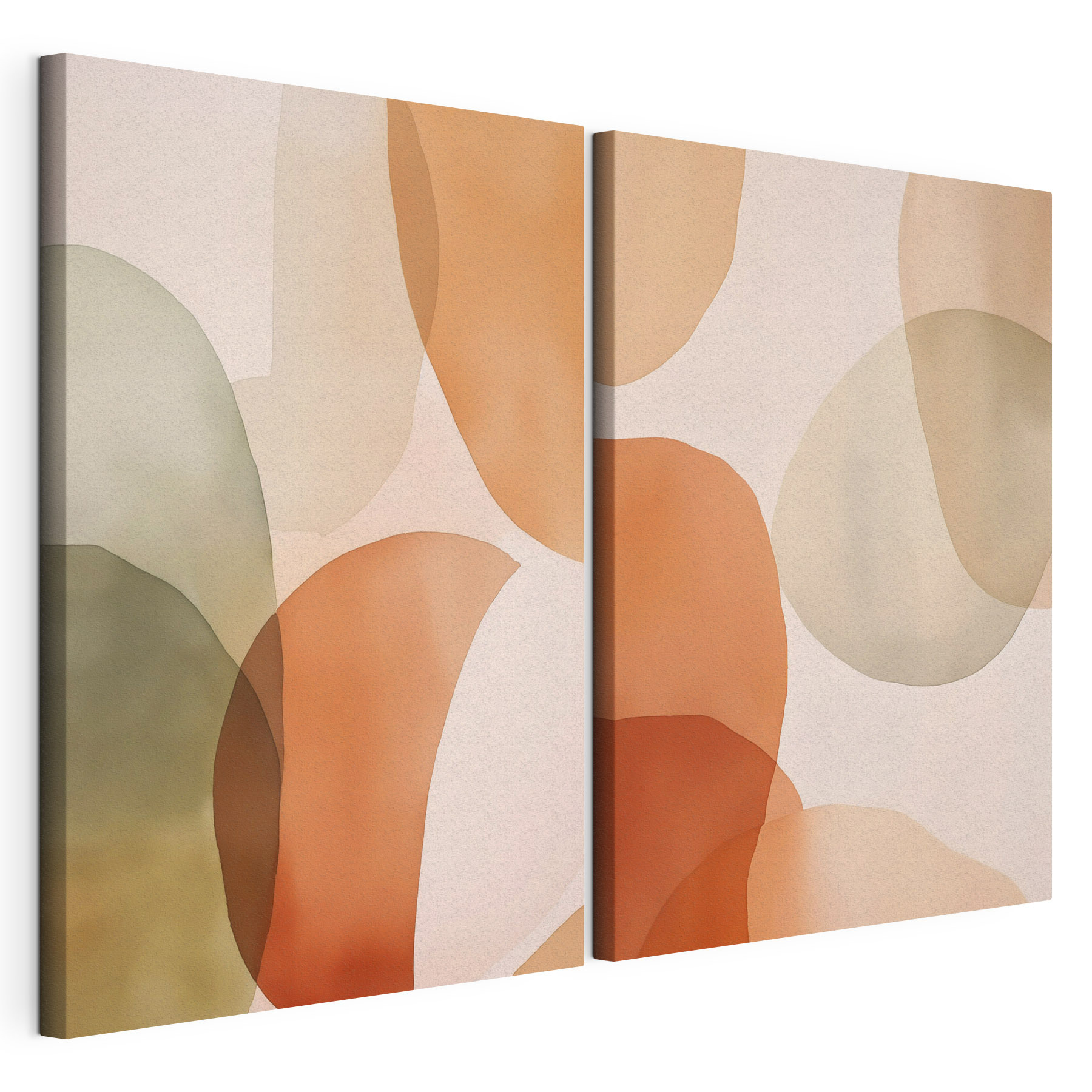 Soft shapes in warm colors blend