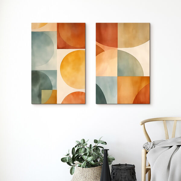 Soft shapes in warm tones Soft shapes in warm tones