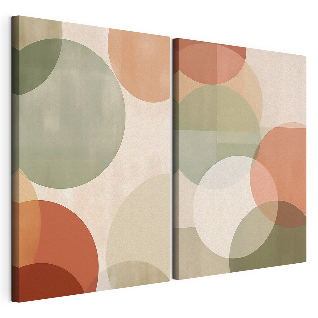 Abstract circles in soft colors
