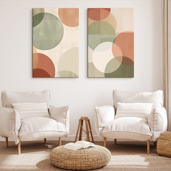 Abstract circles in soft colors