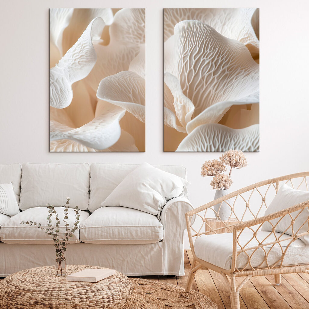 Whimsical petal formations in soft hues