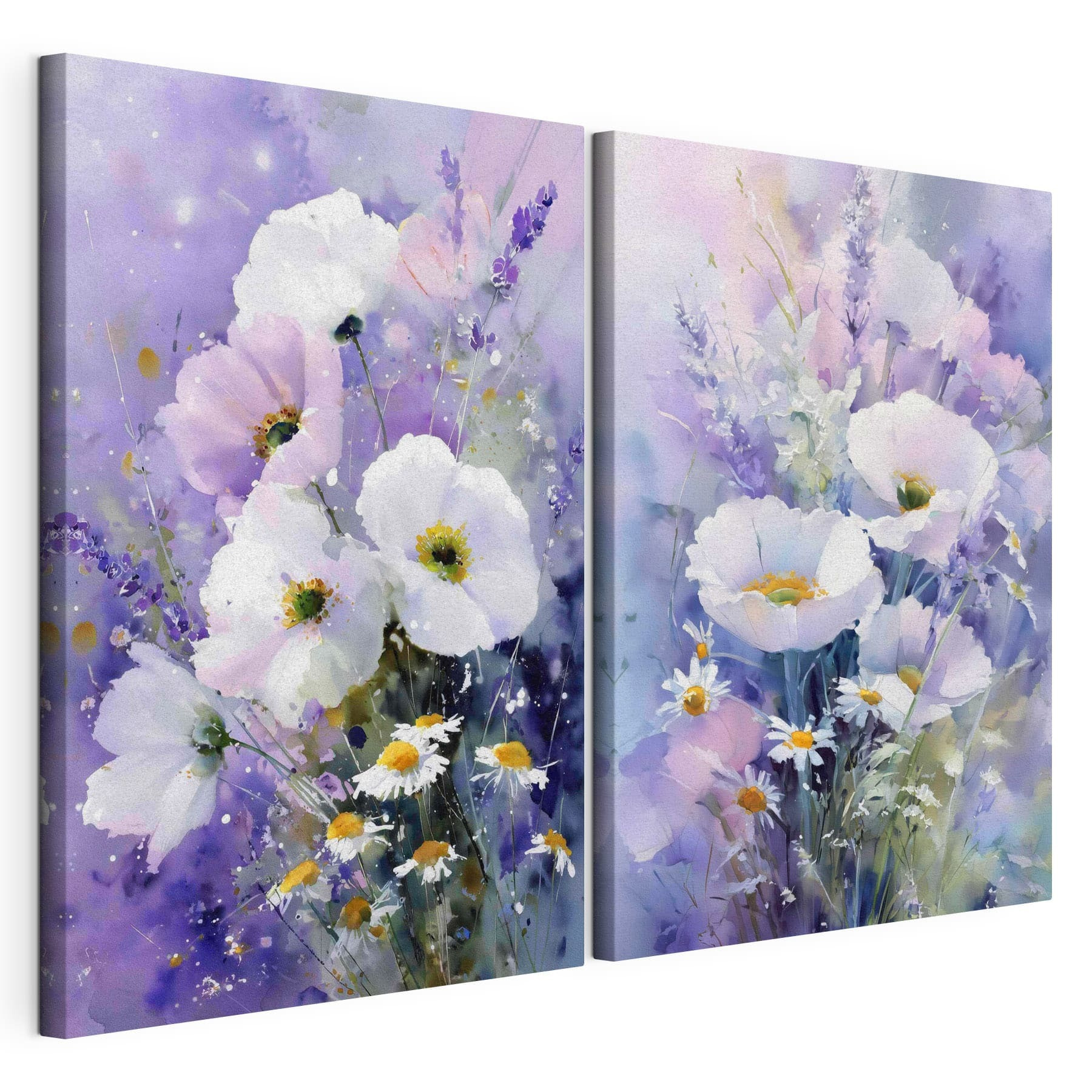 Delicate blooms dancing in soft hues Delicate blooms dancing in soft hues