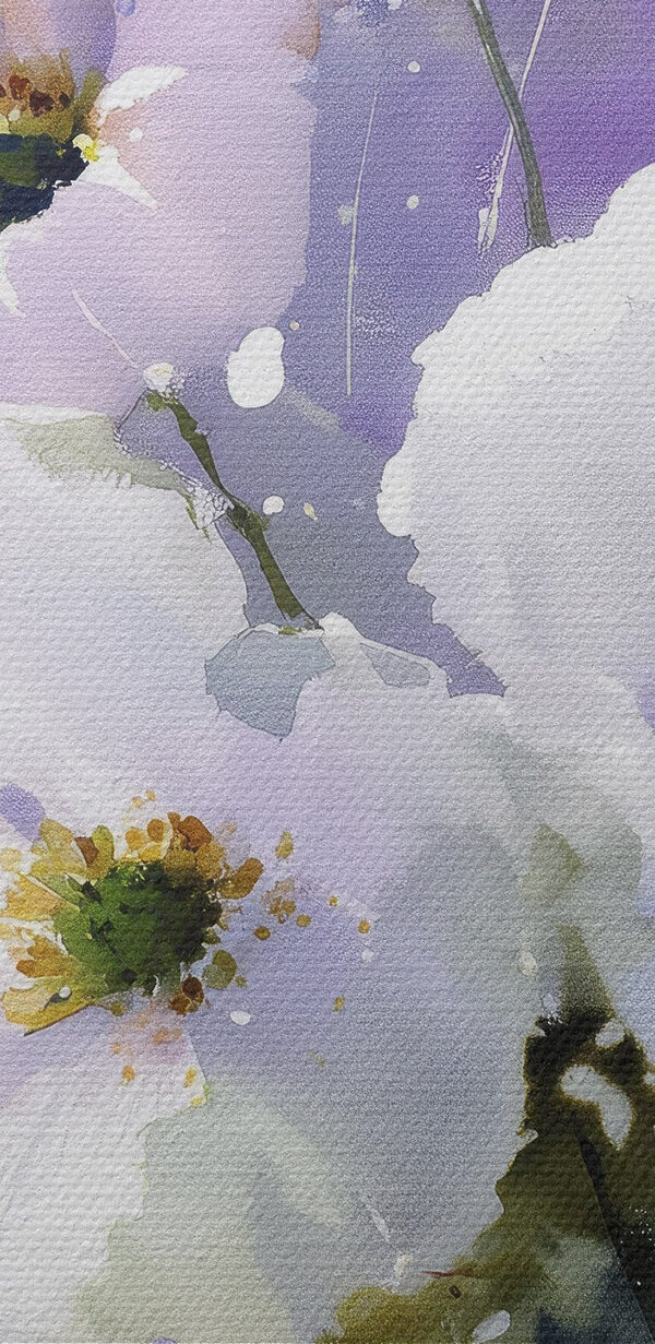 Delicate blooms dancing in soft hues Delicate blooms dancing in soft hues