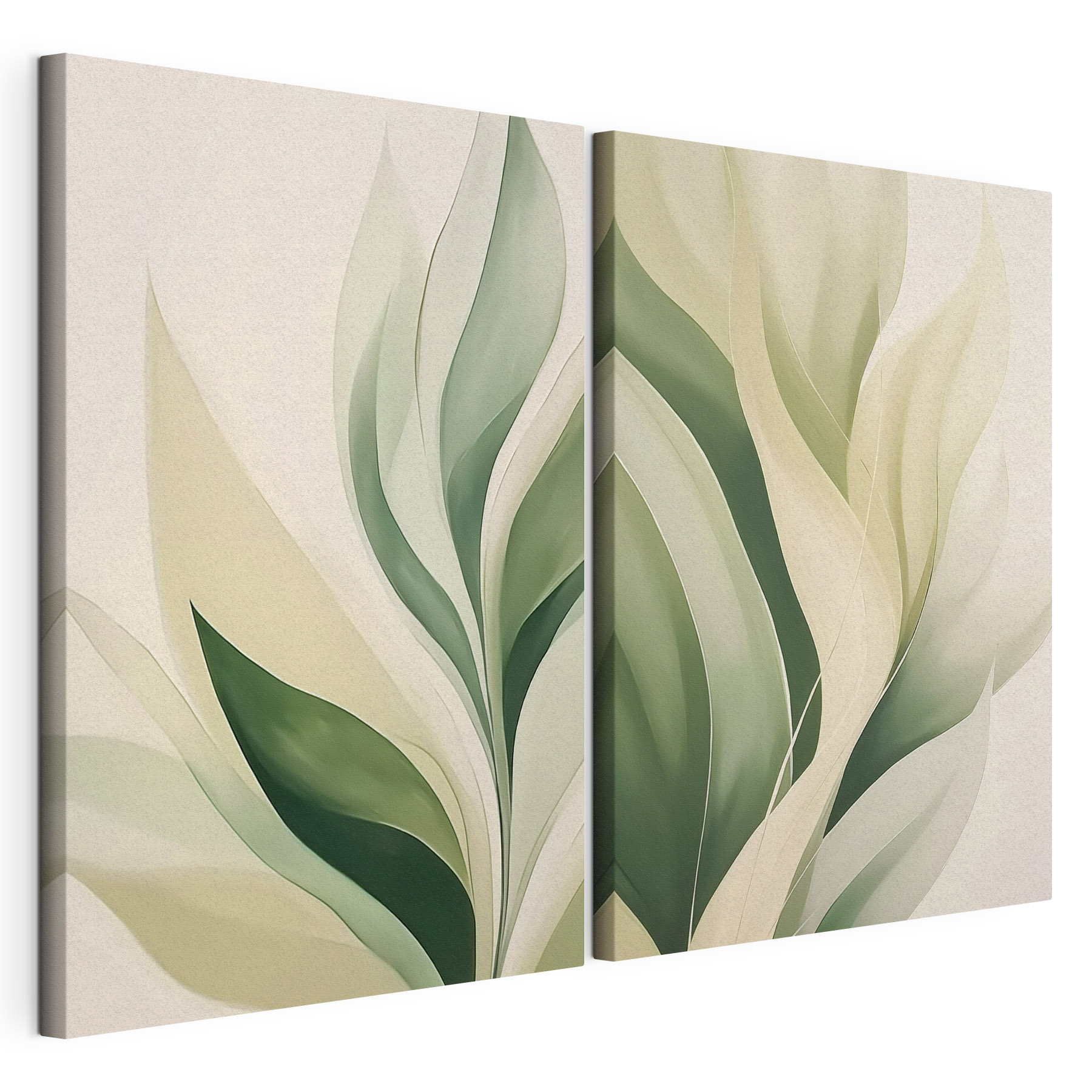 Gentle waves of green and cream Gentle waves of green and cream