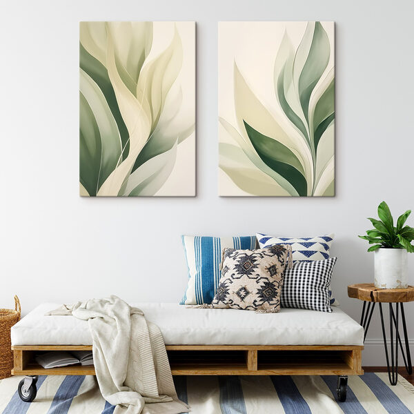 Gentle waves of green and cream Gentle waves of green and cream