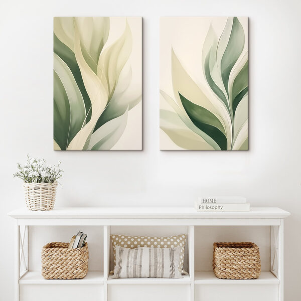 Gentle waves of green and cream Gentle waves of green and cream
