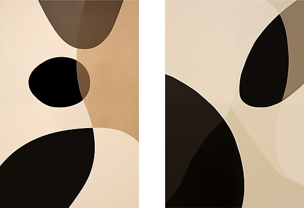 Abstract shapes in neutral tones