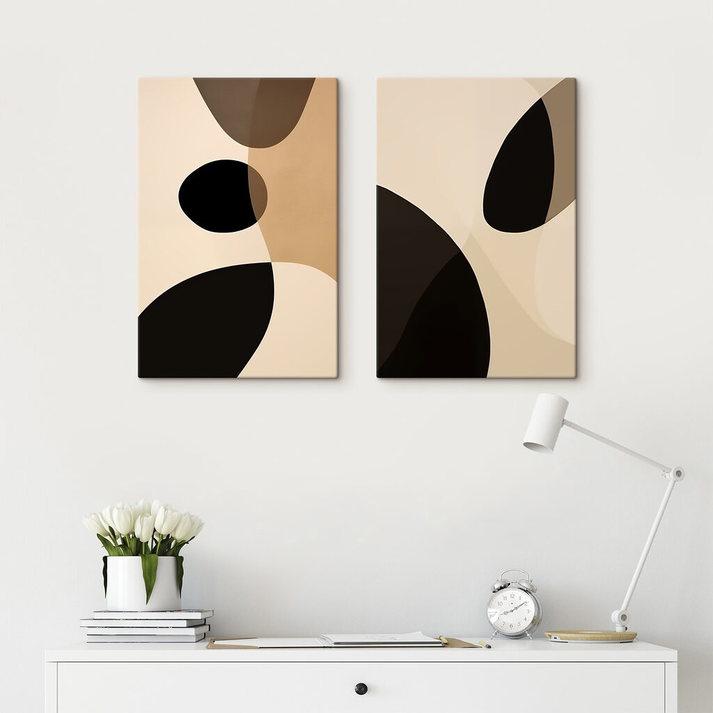 Abstract shapes in neutral tones