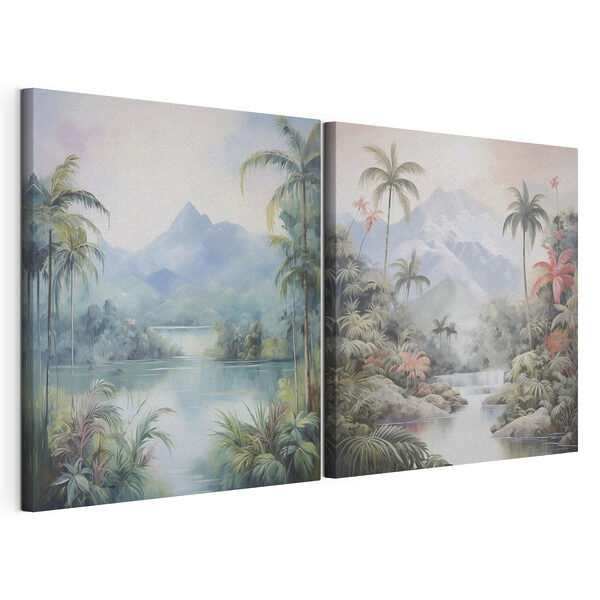 Two images of a landscape