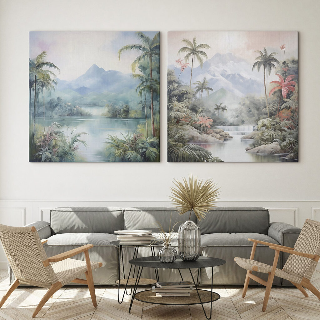 Two images of a landscape