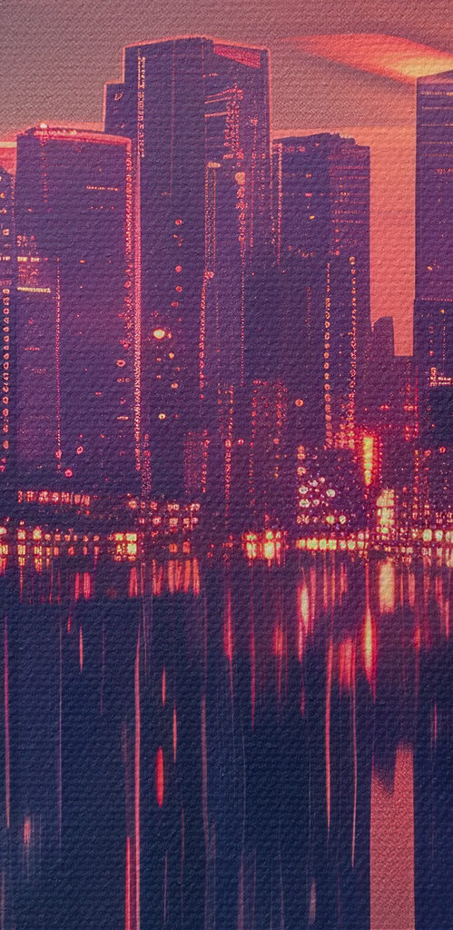 City skyline with a body of water City skyline with a body of water
