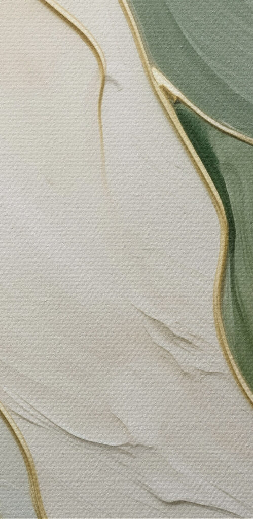 Painting of green and white colors