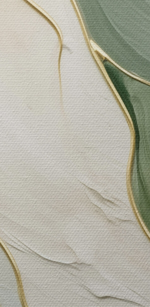 Painting of green and white colors