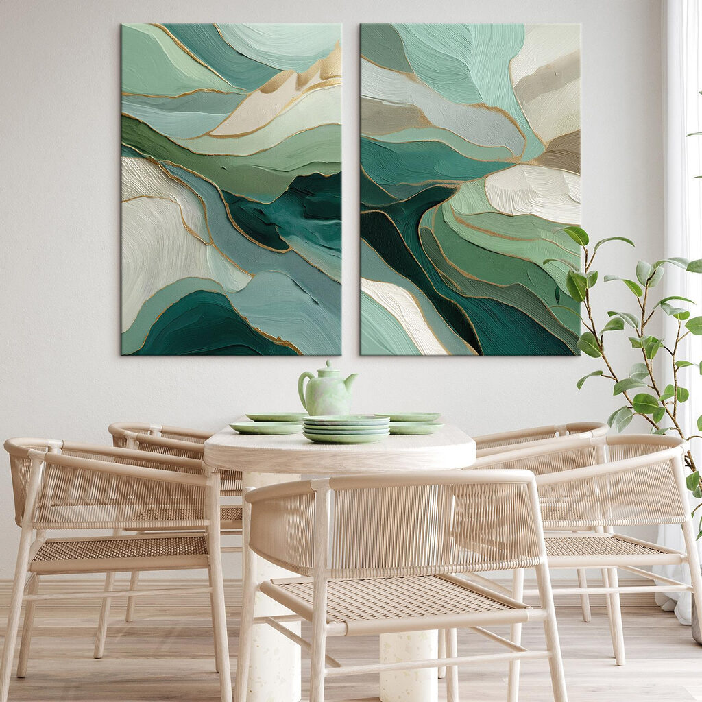 Two images of a painting