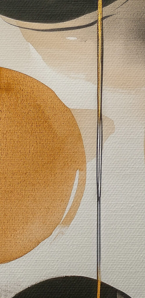 Painting of circles and lines