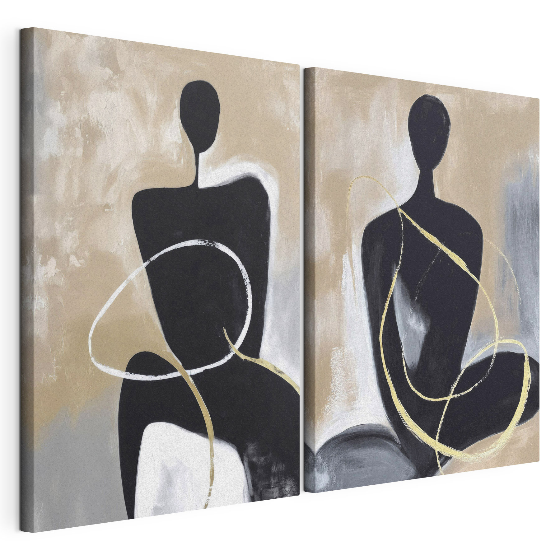 Two art pieces of a woman