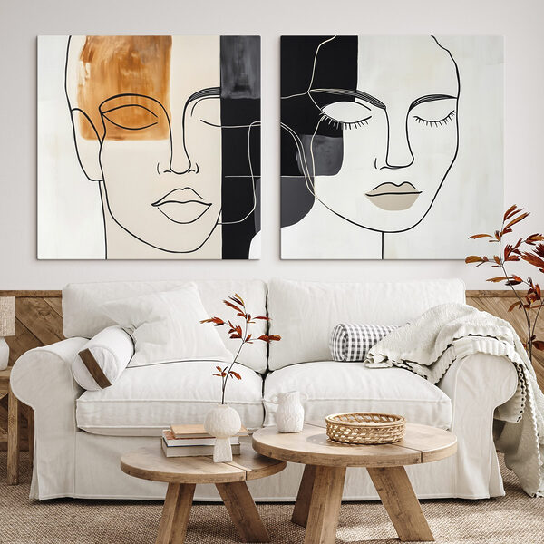 Painting of a woman's face