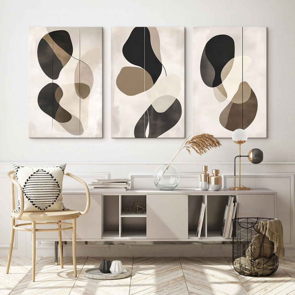 Abstract shapes in neutral tones