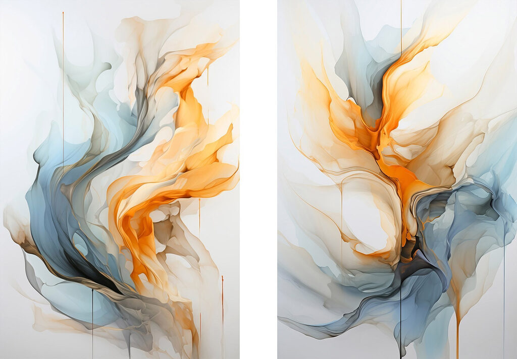 Two images of a painting