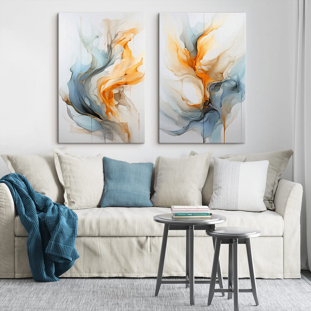 Two images of a painting