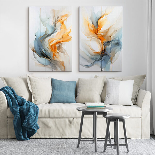 Two images of a painting