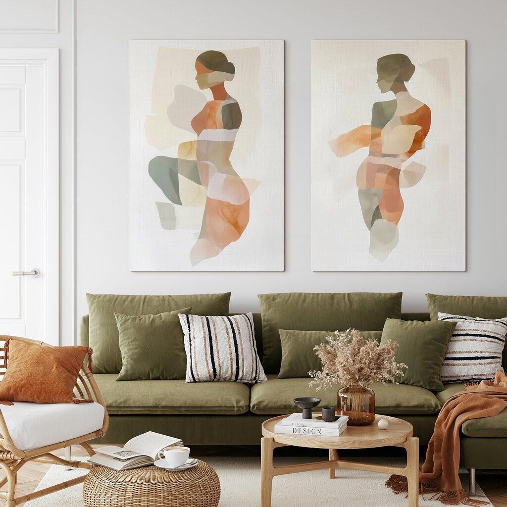 Woman's body with different colors