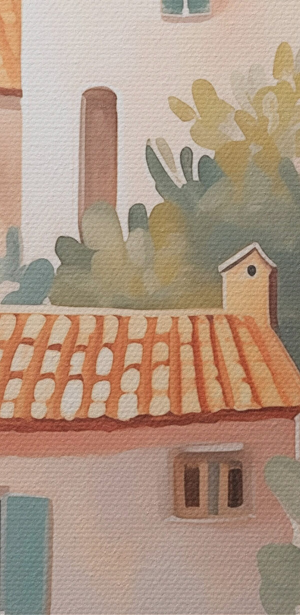 Painting of a city Painting of a city