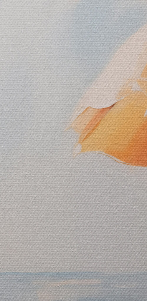Painting of a drink and a lemon