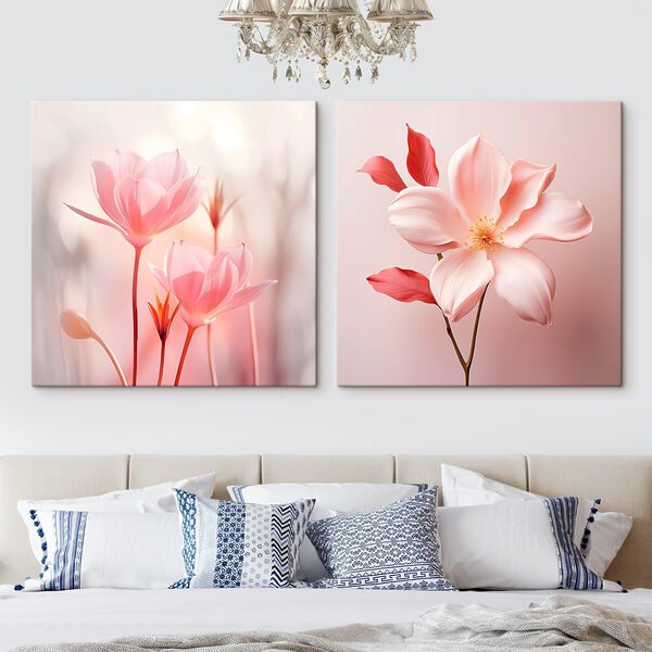 Delicate blooms in soft hues