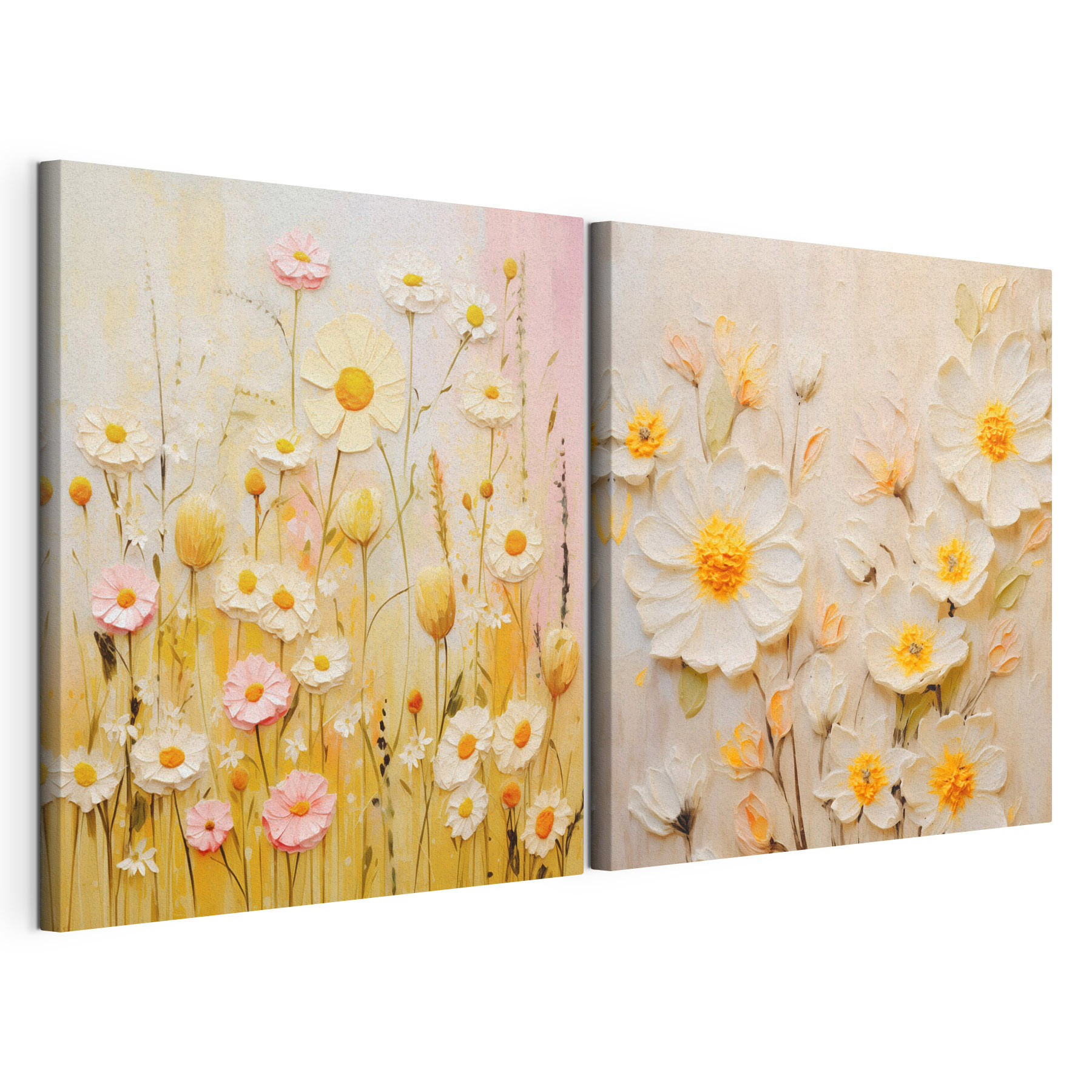 Painting of flowers on canvas Painting of flowers on canvas