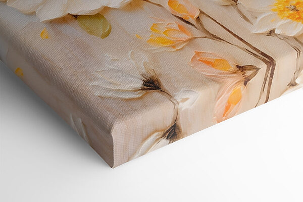 Painting of flowers on canvas Painting of flowers on canvas