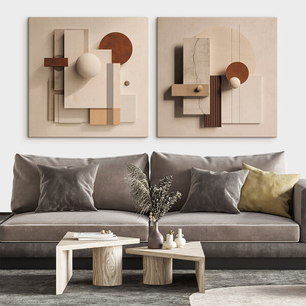 Collage of different shapes and colors