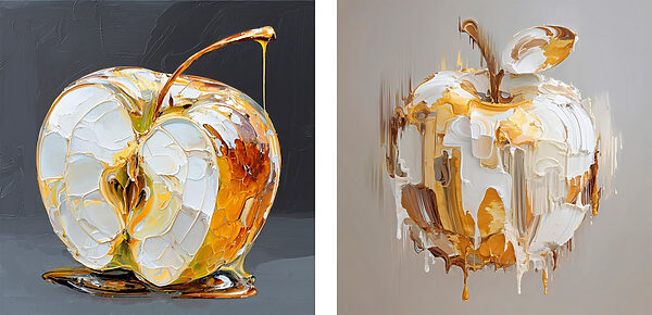 Elegant apple with a unique twist