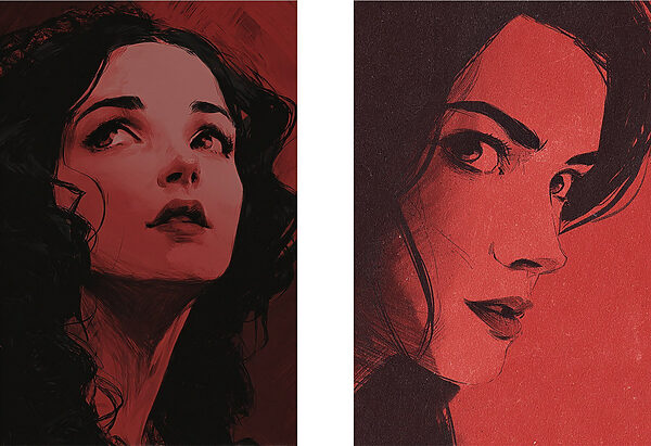 Collage of a woman's face