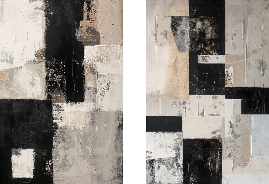 Collage of black and white art Collage of black and white art