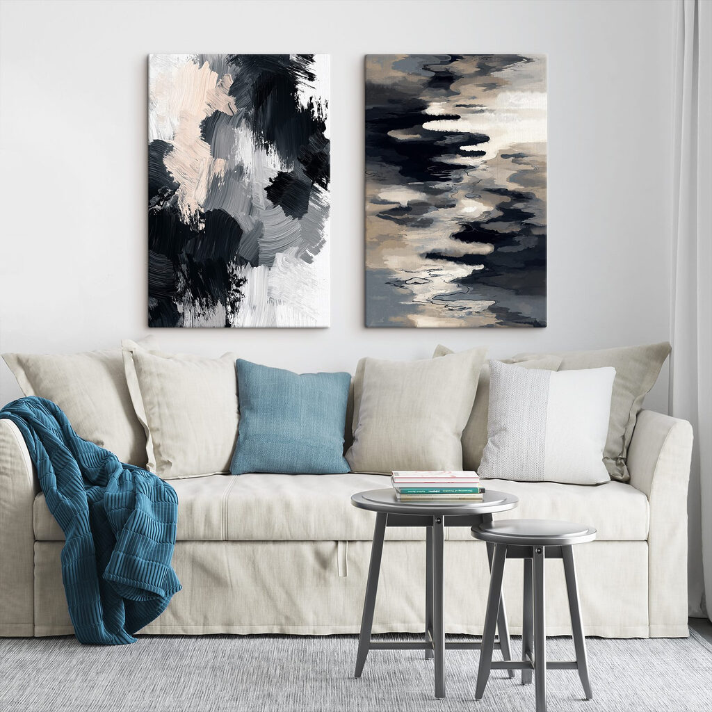 Abstract forms in monochrome shades