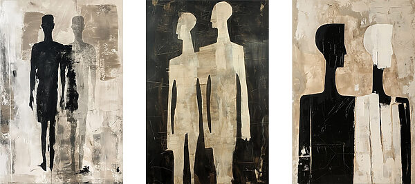 Couple of paintings of people Couple of paintings of people