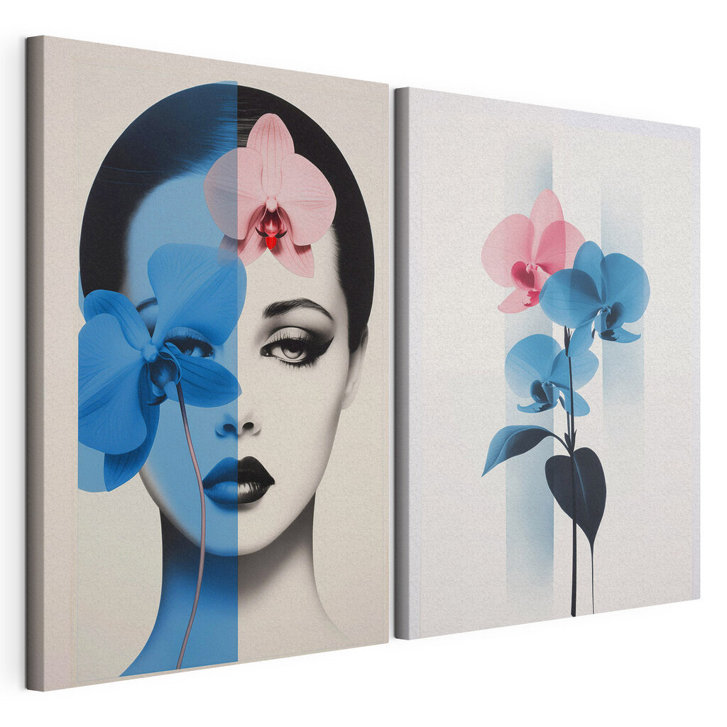 Woman with flowers on her head