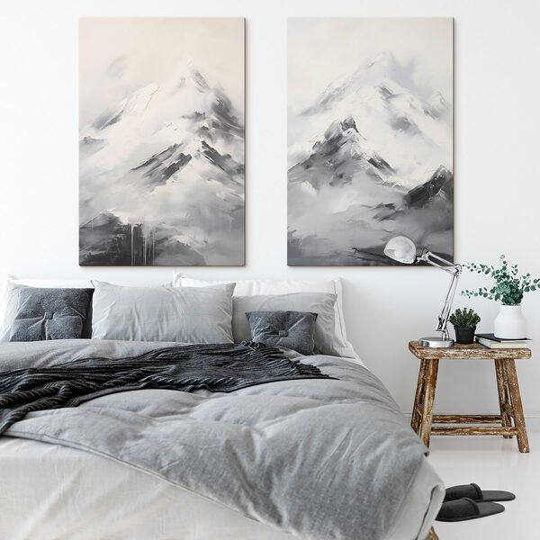 Painting of a mountain range Painting of a mountain range
