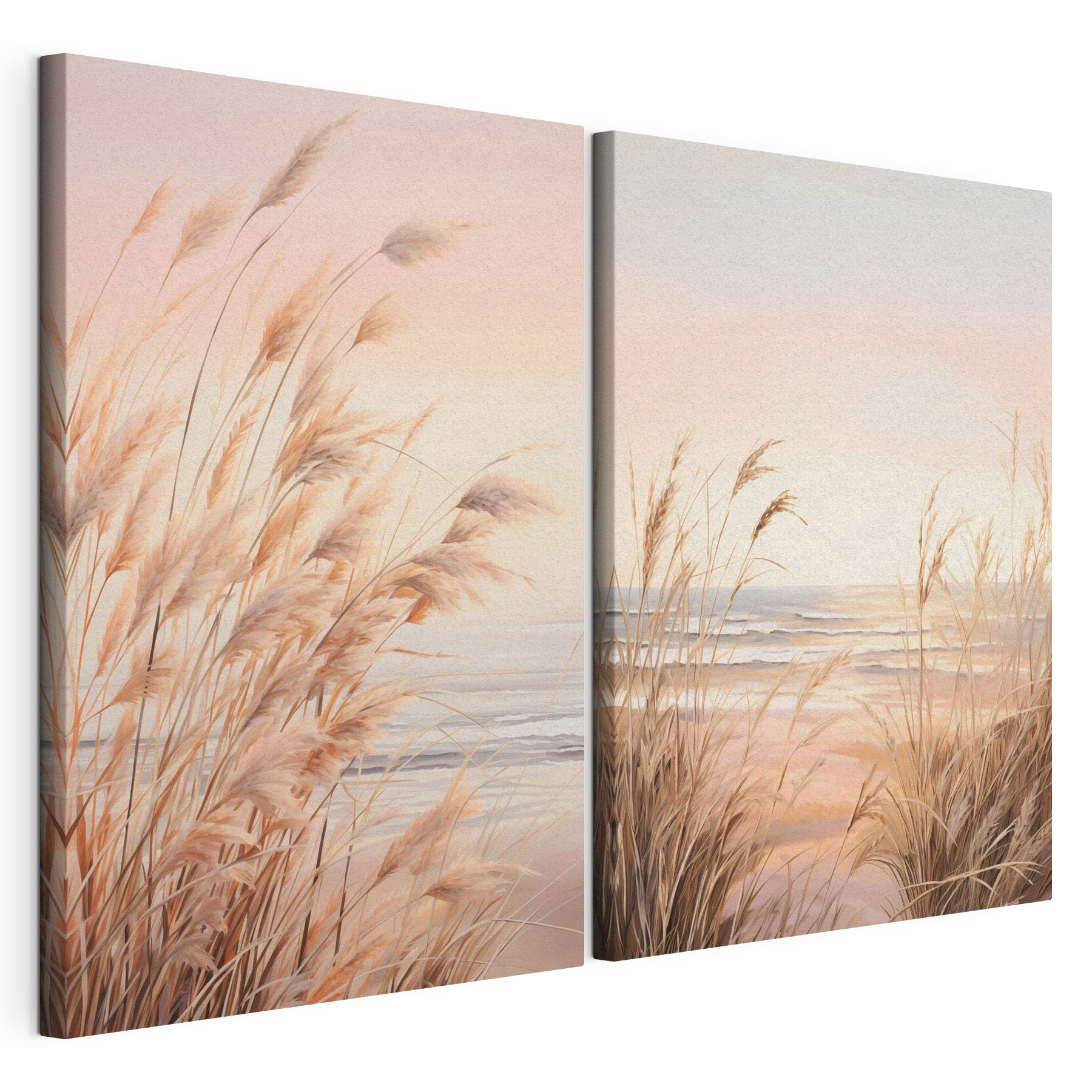 Soft grasses by the calm sea Soft grasses by the calm sea
