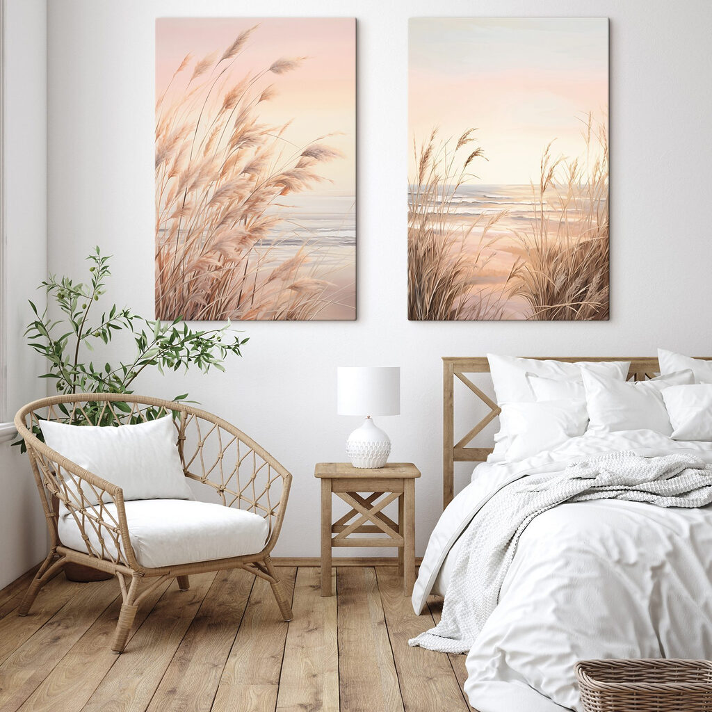 Soft grasses by the calm sea Soft grasses by the calm sea